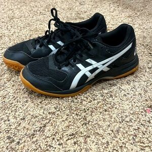 Black ASICS volleyball shoes size 7.5